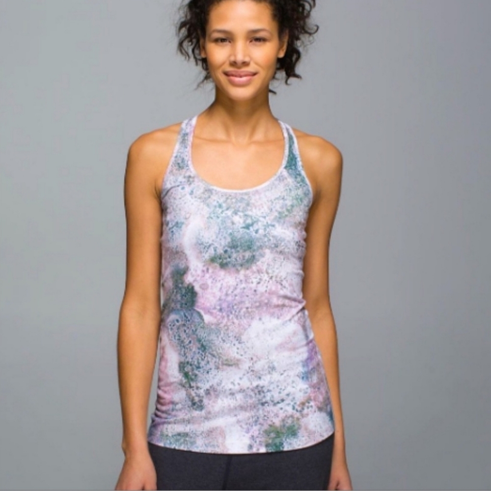 🍋 Lululemon Cool Racerback Tank Top in Sugar Crush Multi  | Size 8